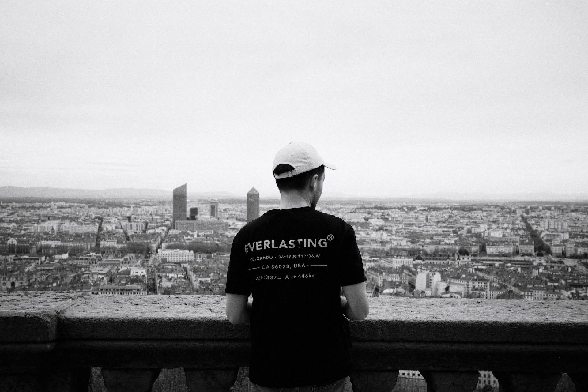 B&W picture of me looking at Lyon.